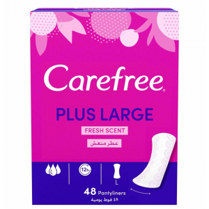 CAREFREE ® PLUS LARGE PANTY LINERS WITH FRESH SCENT 48 pantyliners